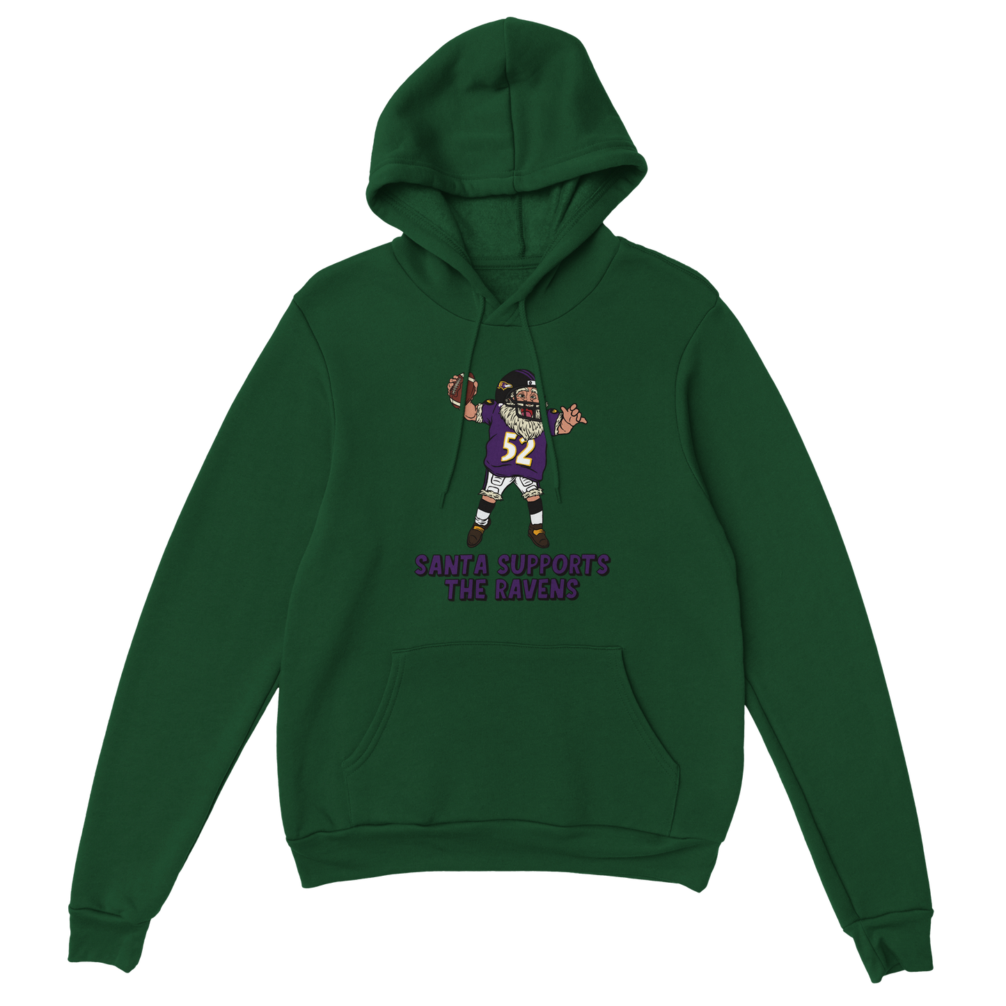 Baltimore Ravens Unisex Pullover Santa Hoodie