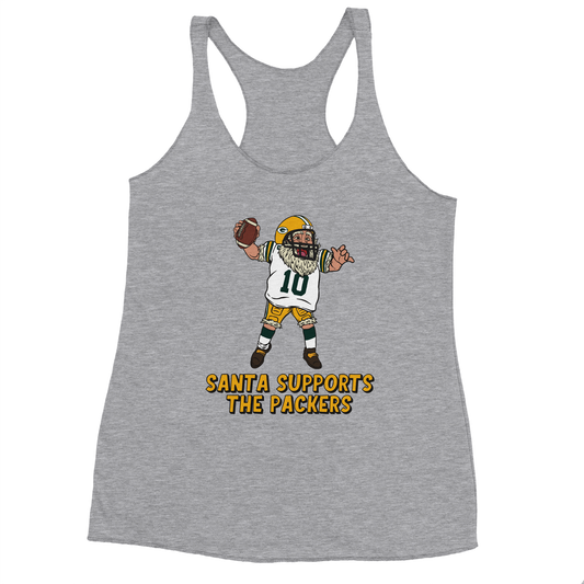 Green Bay Packers Women's Racerback Santa Tank Top