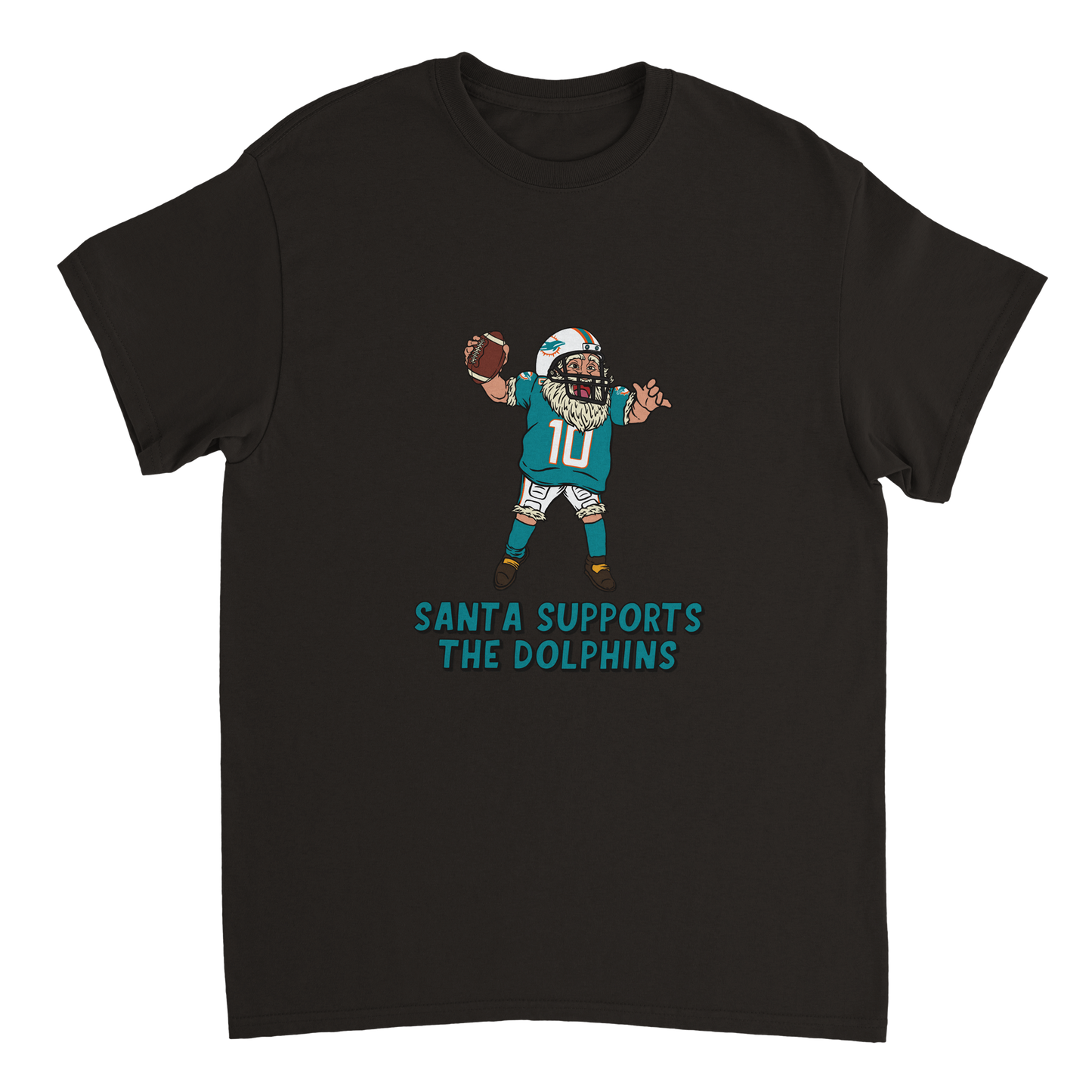 Miami Dolphins Unisex Crewneck Santa T-shirt