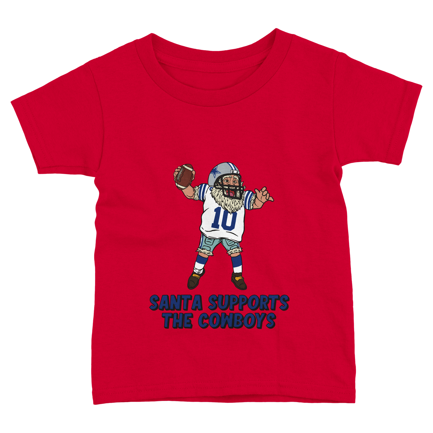 Dallas Cowboys Toddler Fine Jersey Santa T-Shirt