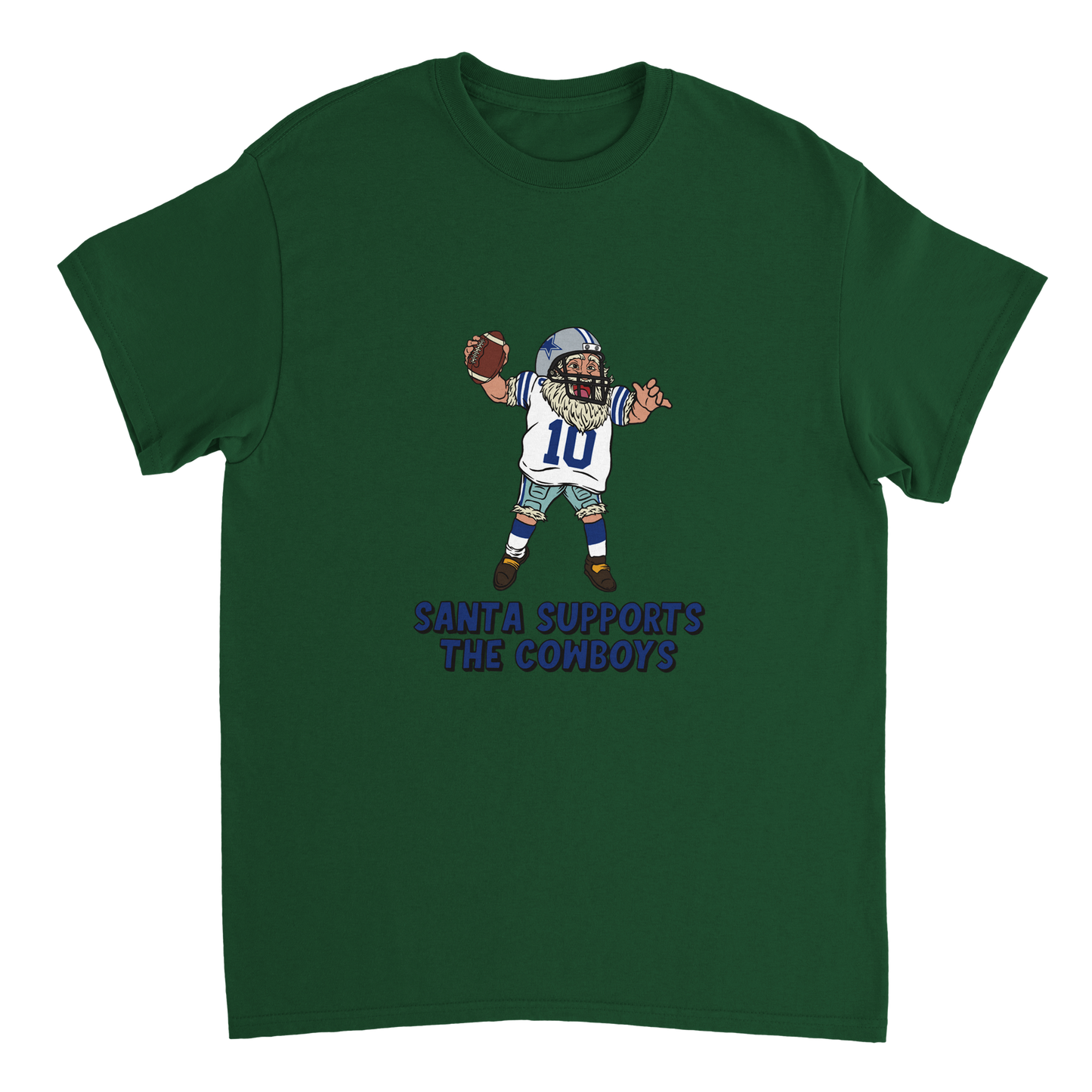 Dallas Cowboys Unisex Crewneck Santa T-shirt