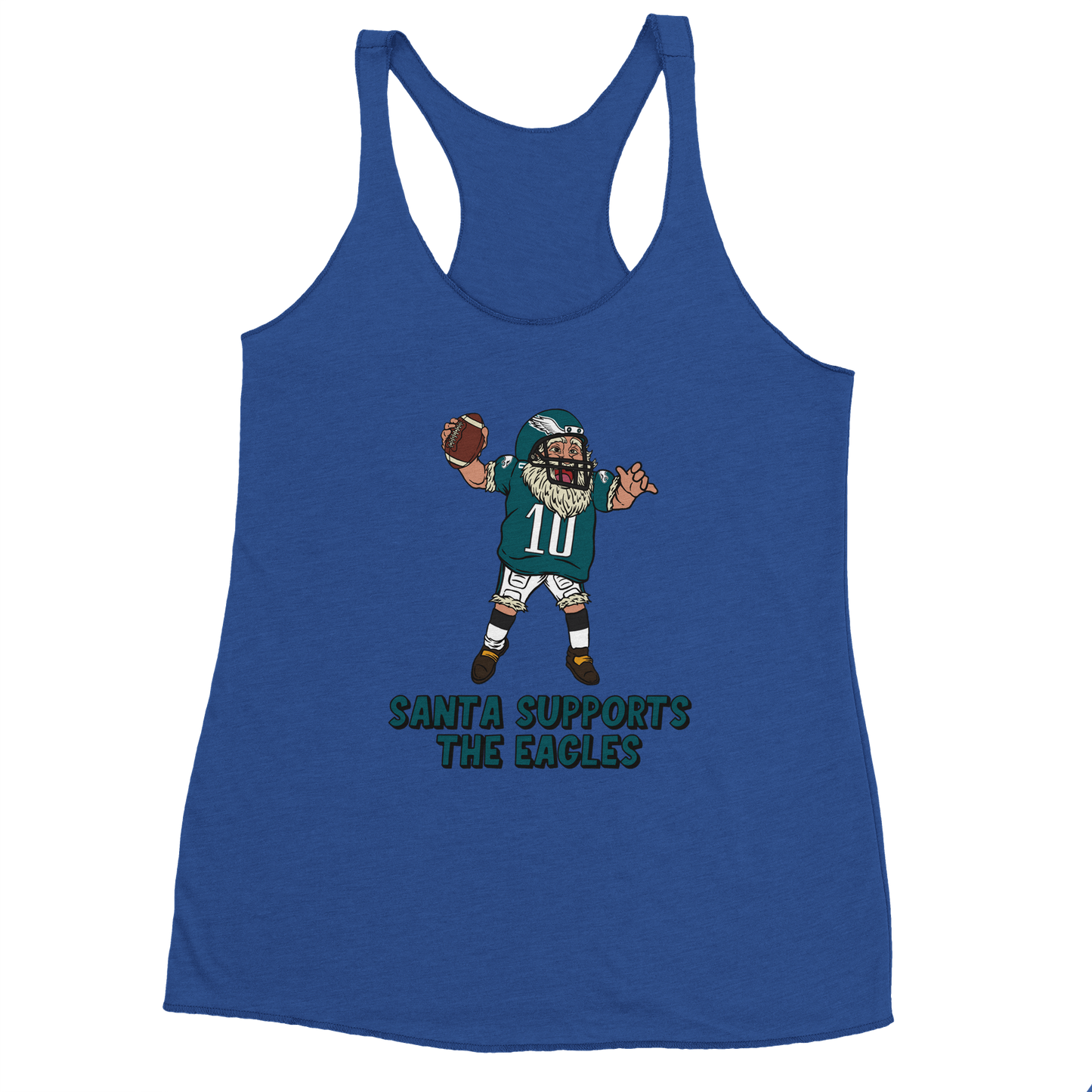 Philadelphia Eagles Women's Racerback Santa Tank Top