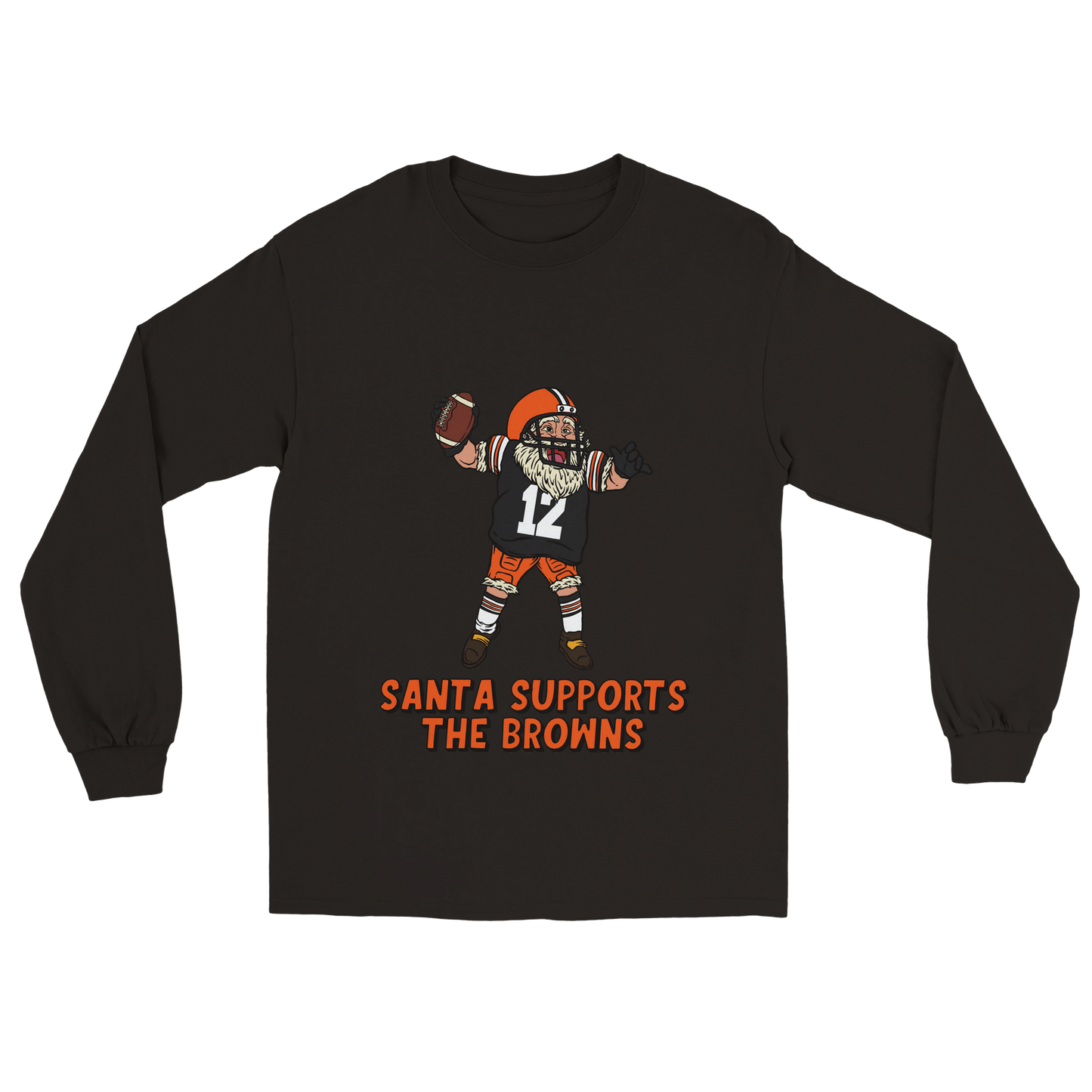 Cleveland Browns Unisex Longsleeve Santa T-shirt