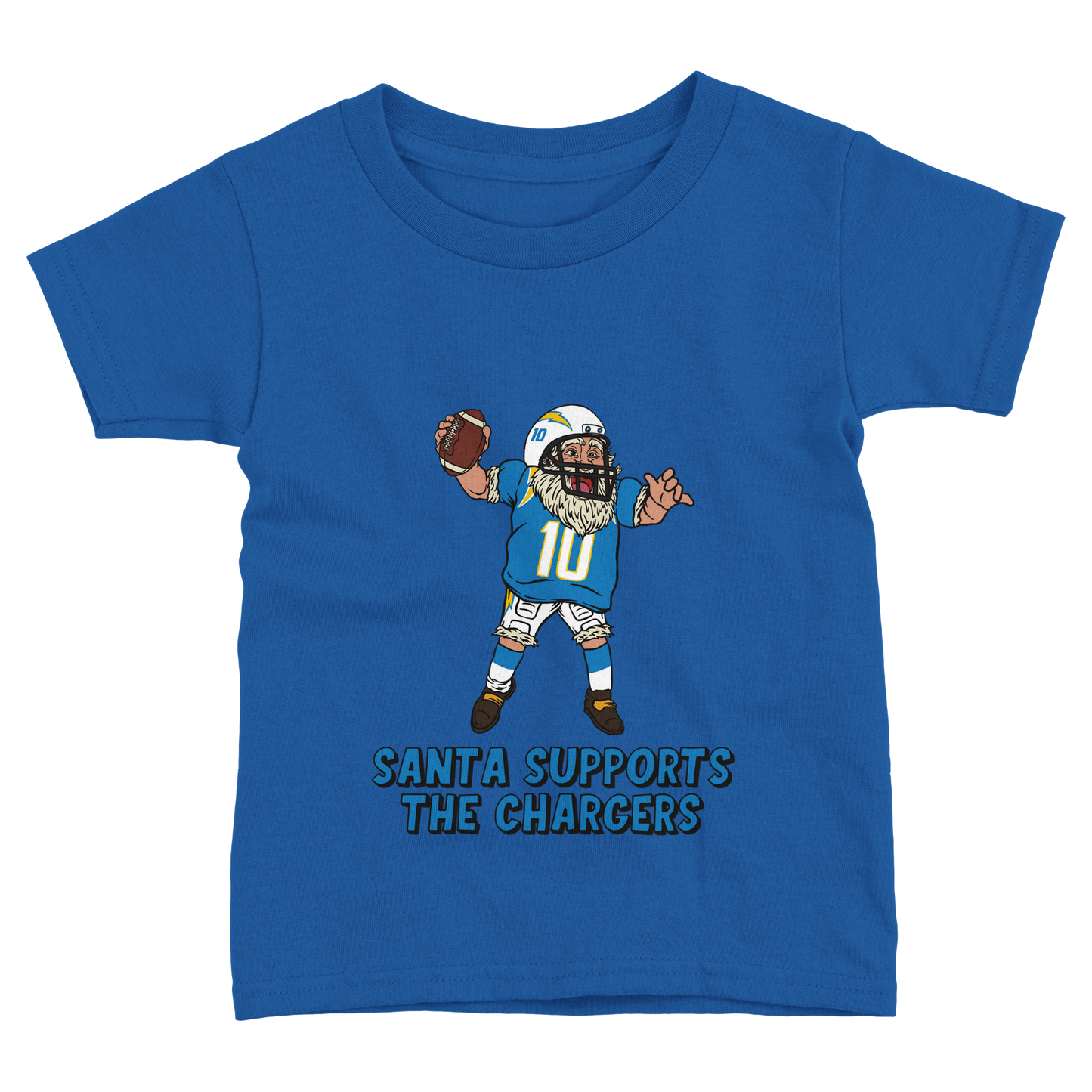 Los Angeles Chargers Toddler Fine Jersey Santa T-Shirt