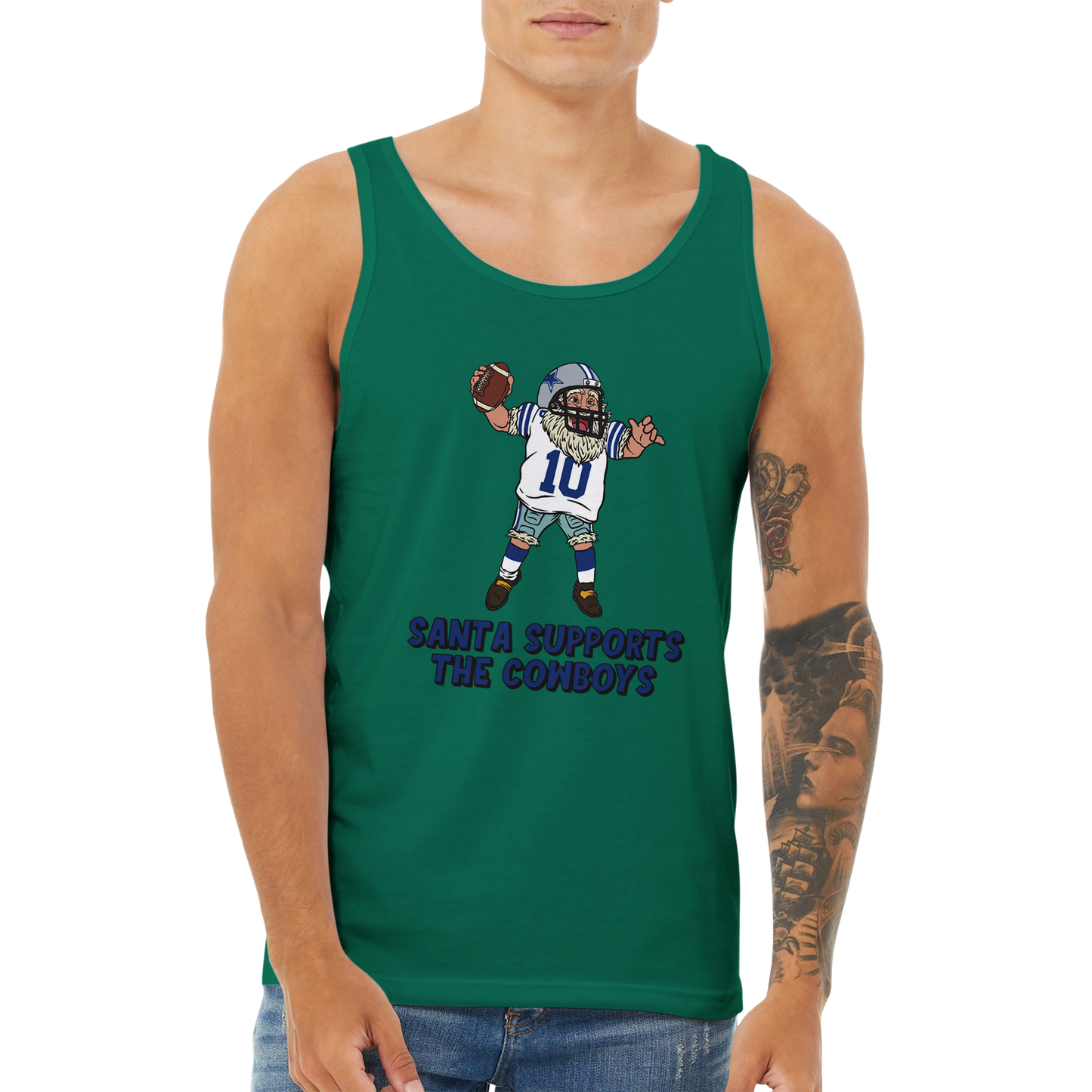 Dallas Cowboys Unisex Santa Tank Top