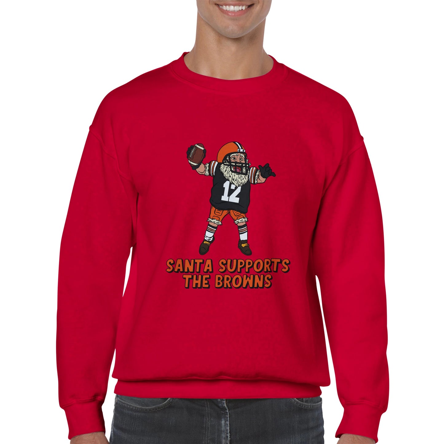 Cleveland Browns Unisex Crewneck Santa Sweatshirt