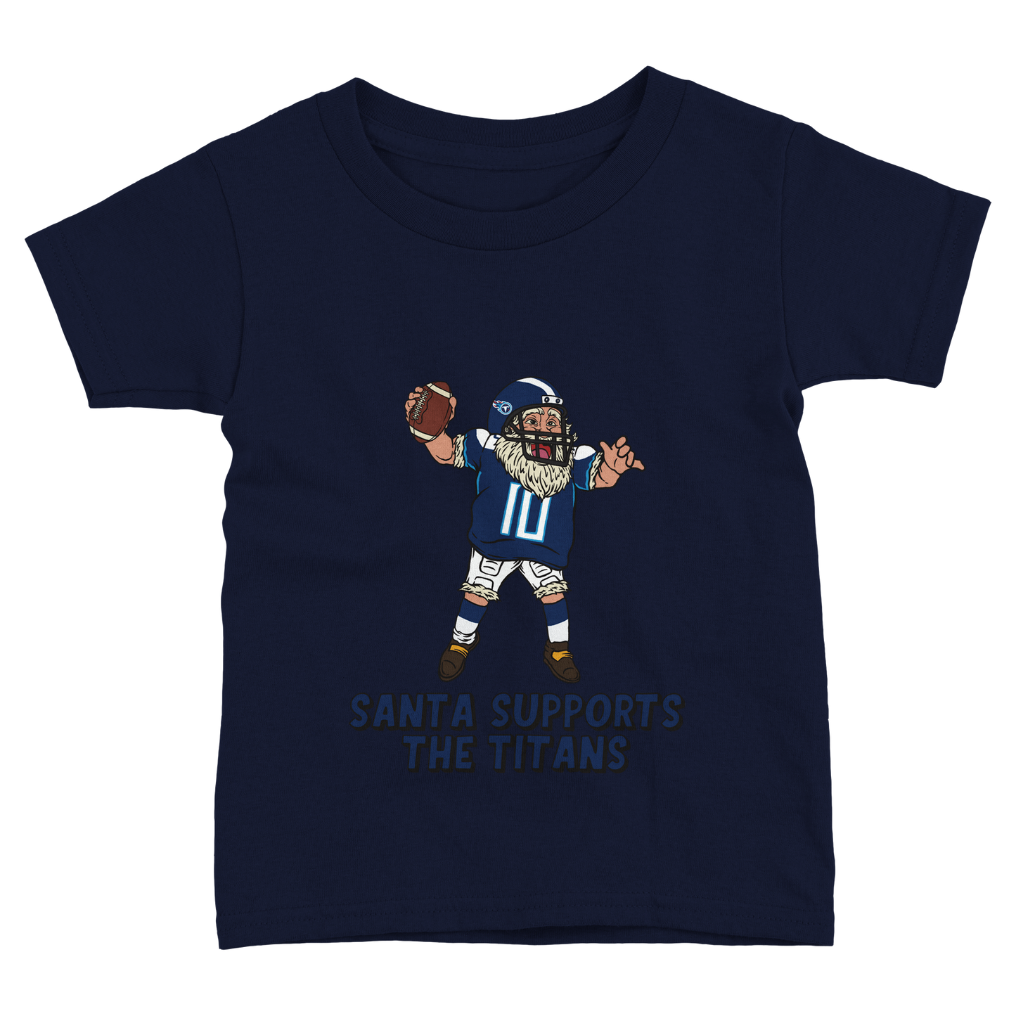 Tennessee Titans Toddler Fine Jersey Santa T-Shirt