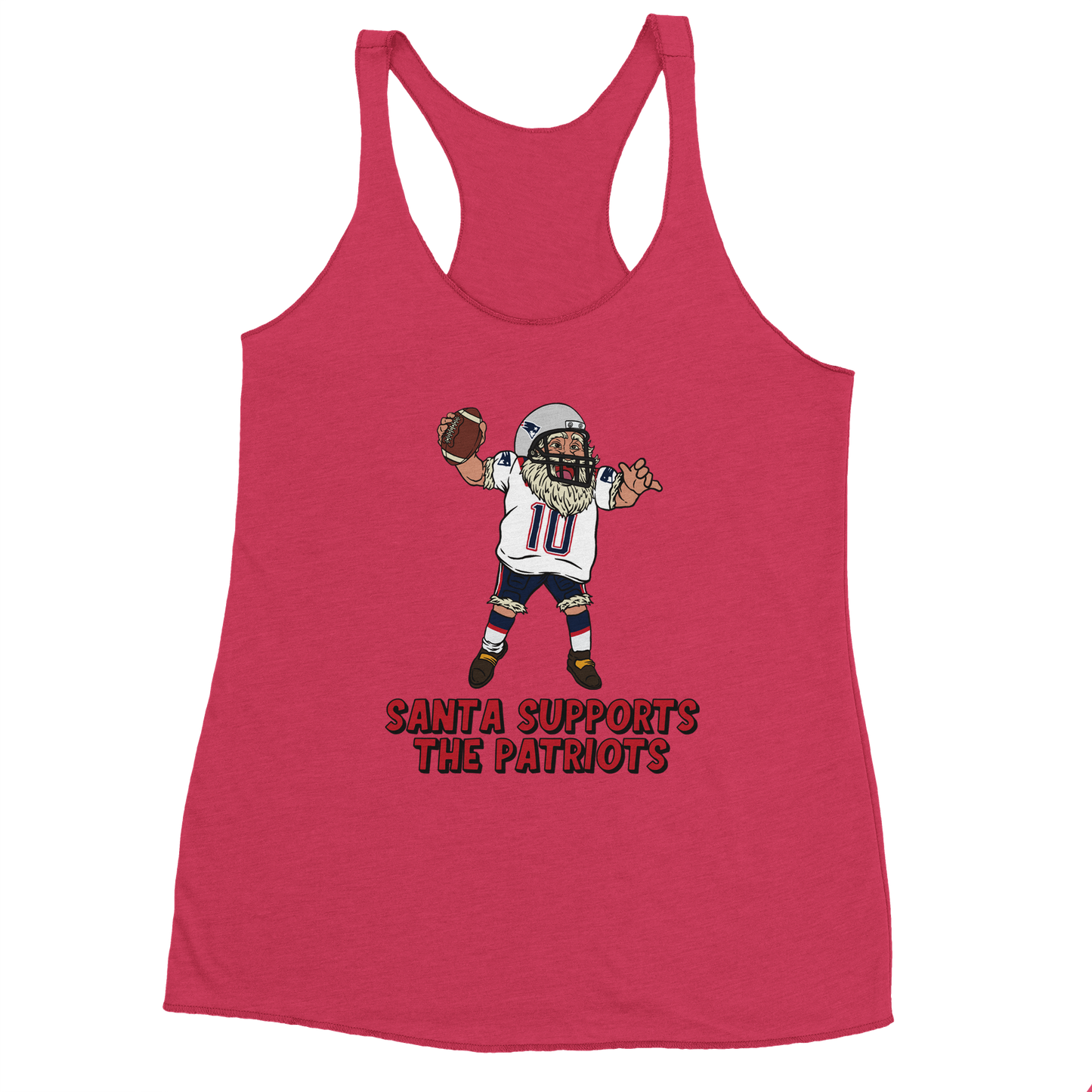 New England Patriots Women's Racerback Santa Tank Top