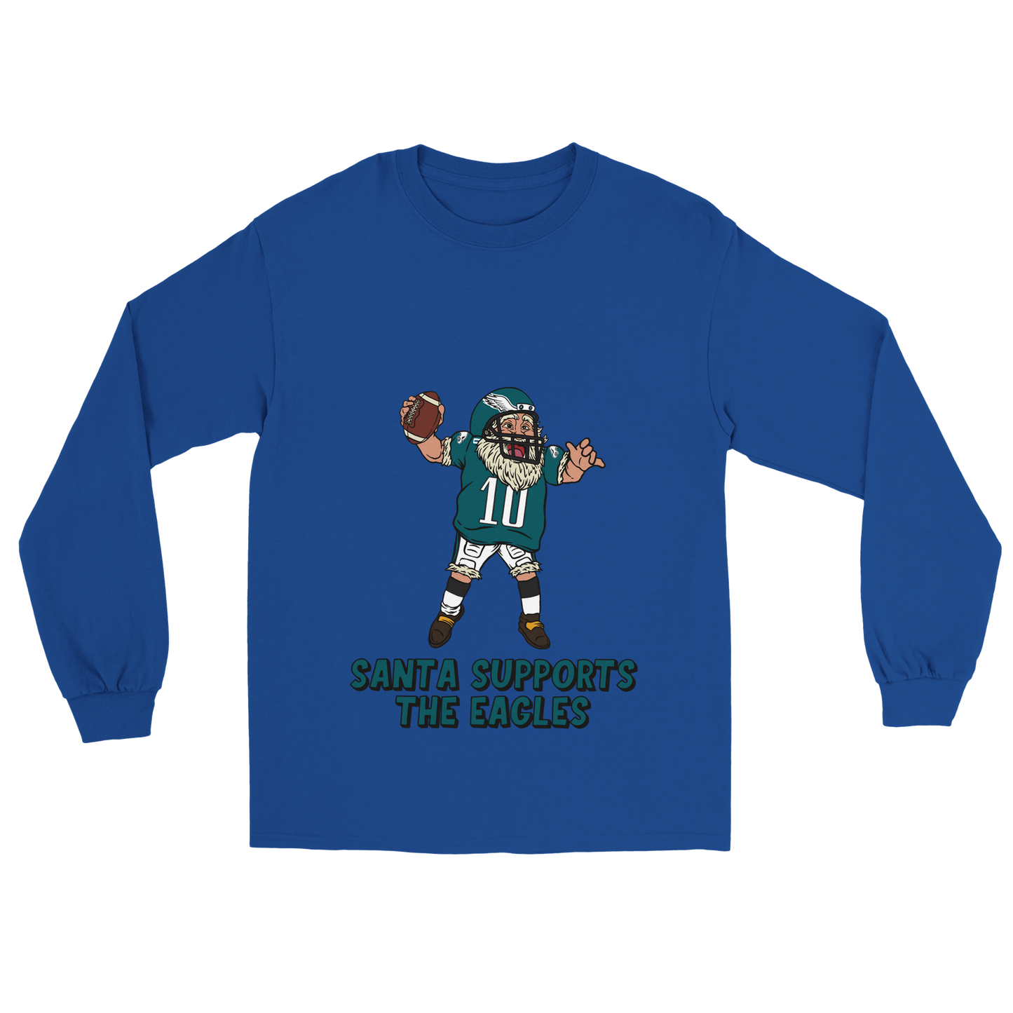 Philadelphia Eagles Unisex Longsleeve Santa T-shirt