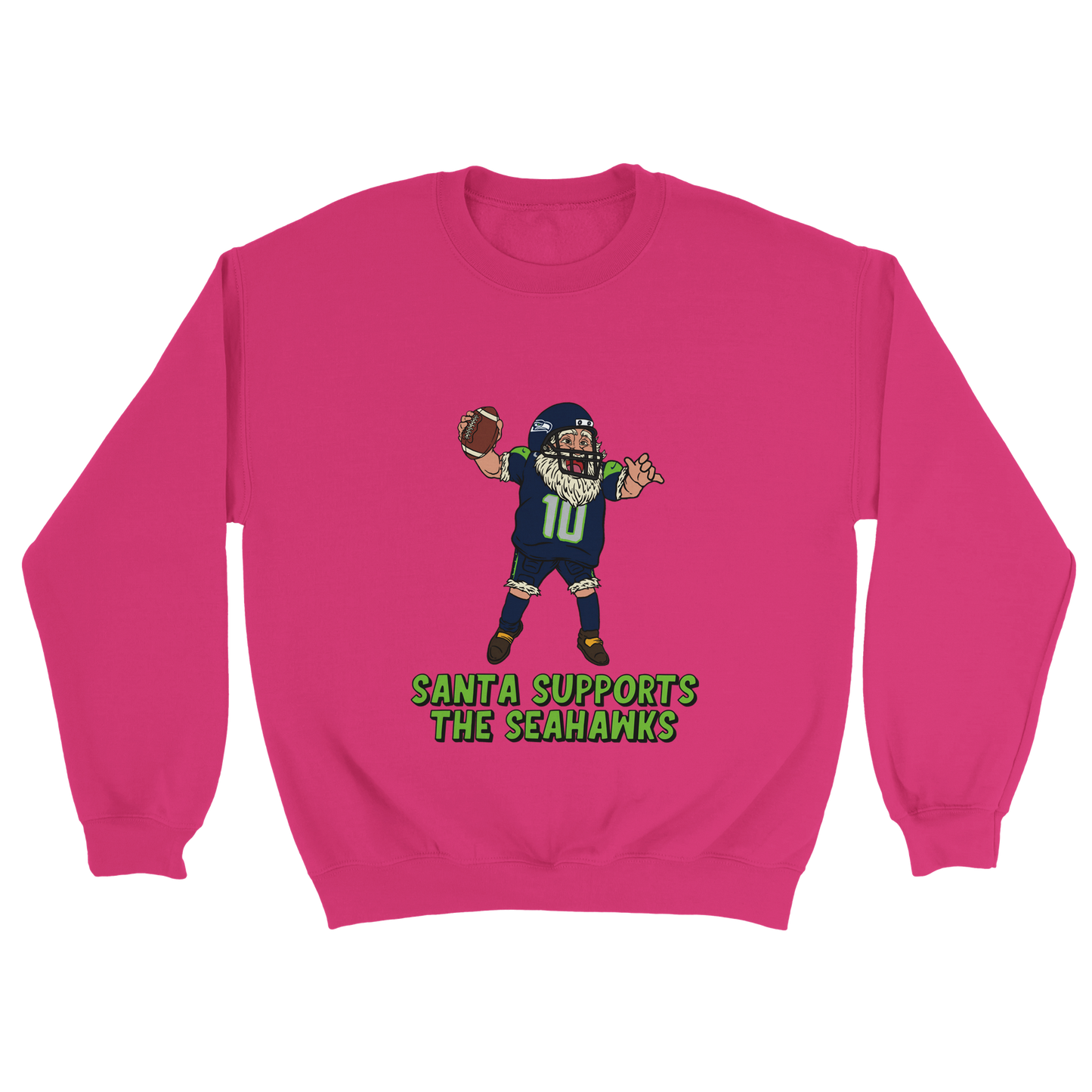 Seattle Seahawks Unisex Crewneck Santa Sweatshirt