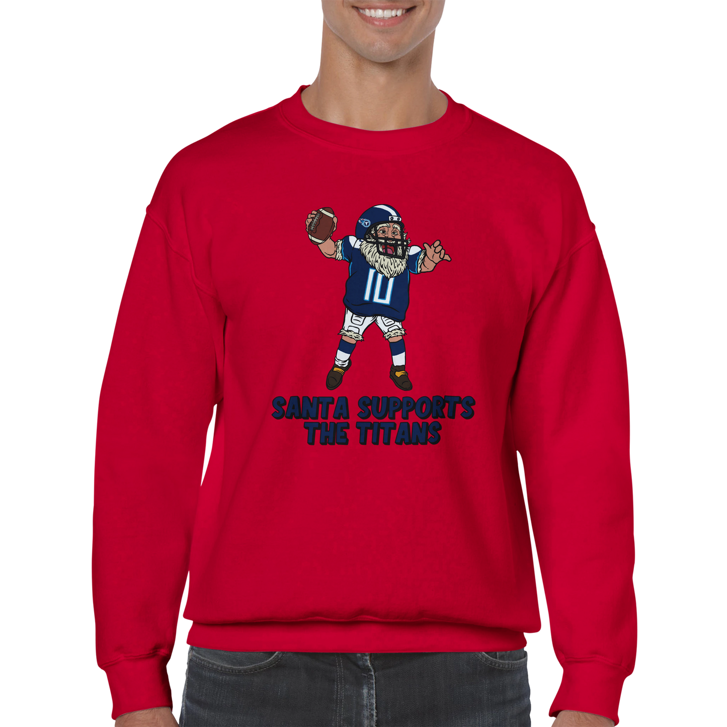 Tennessee Titans Unisex Crewneck Santa Sweatshirt