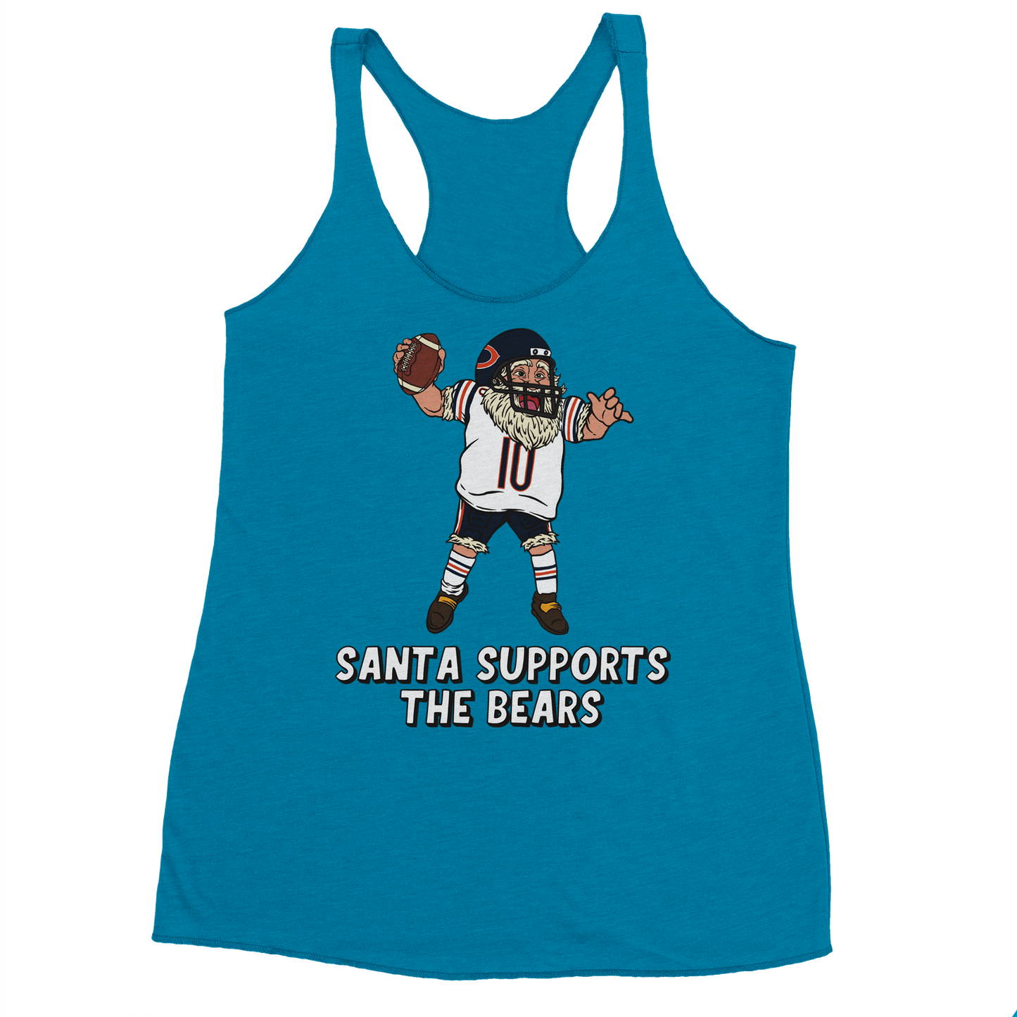 Chicago Bears Women's Racerback Santa Tank Top