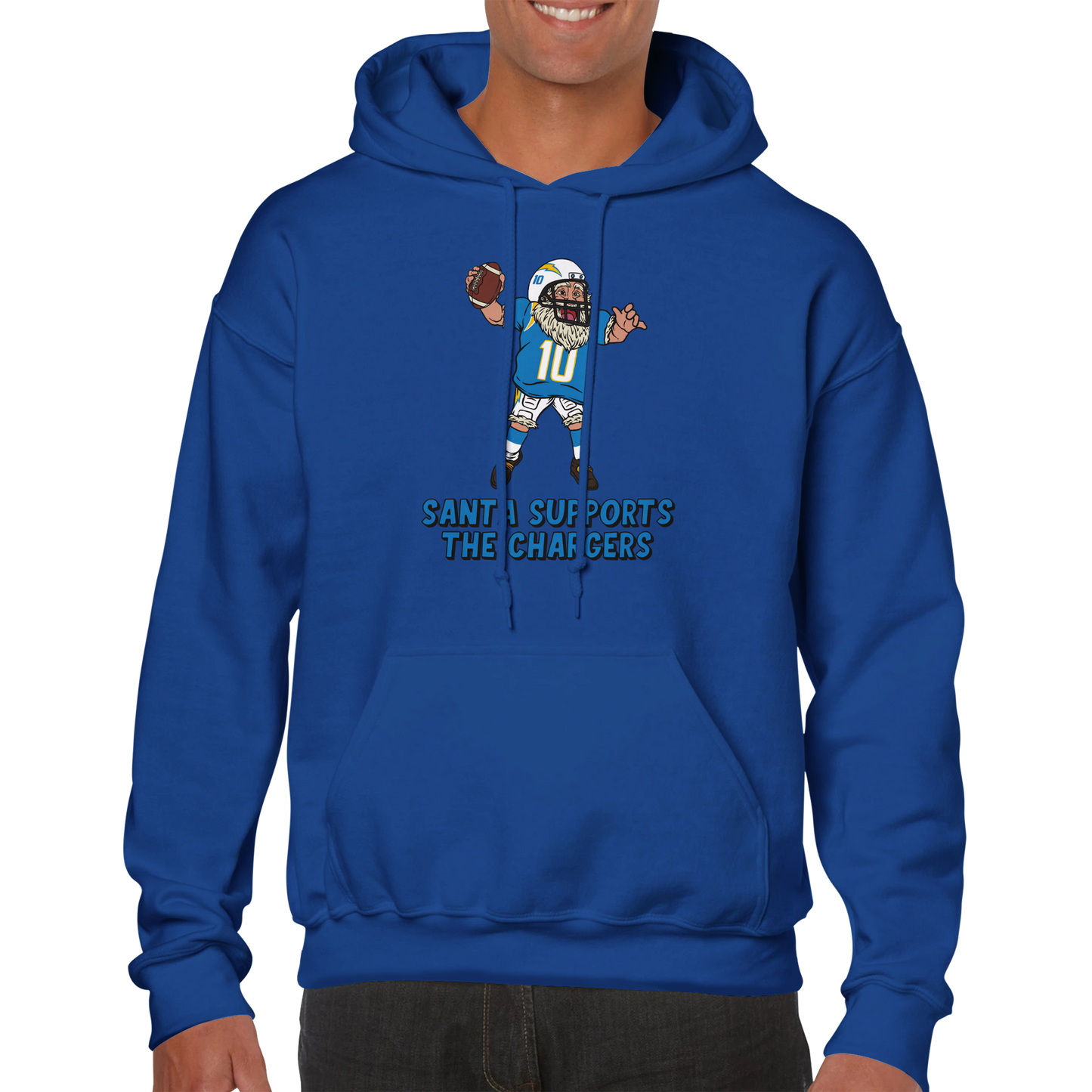 Los Angeles Chargers Unisex Pullover Santa Hoodie