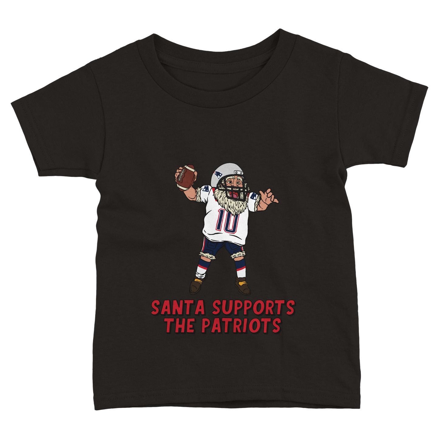 New England Patriots Toddler Fine Jersey Santa T-Shirt