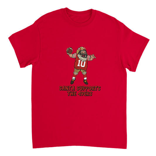 San Francisco 49ers Unisex Crewneck Santa T-shirt