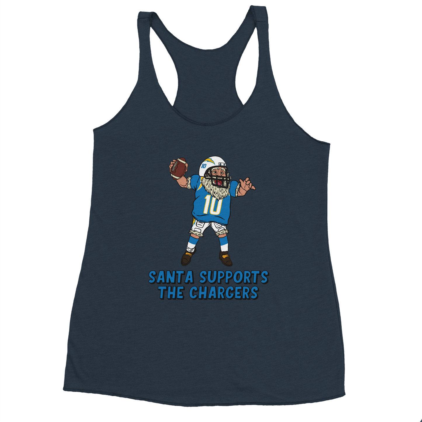 Los Angeles Chargers Women's Racerback Santa Tank Top