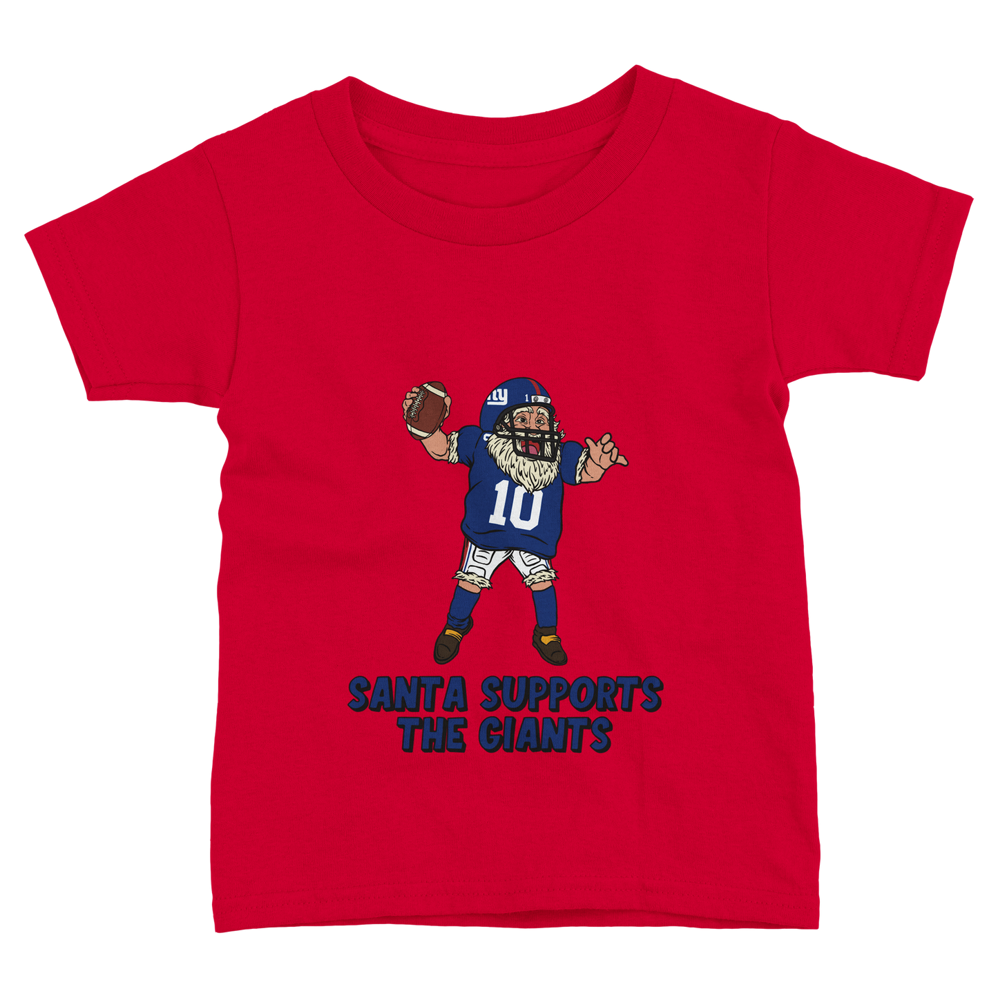 New York Giants Toddler Fine Jersey Santa T-Shirt