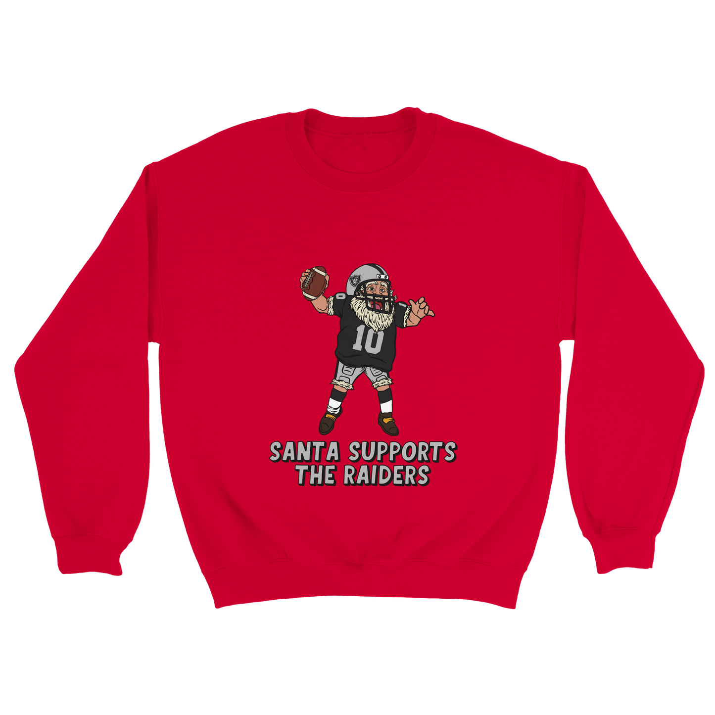 Las Vegas Raiders Unisex Crewneck Santa Sweatshirt