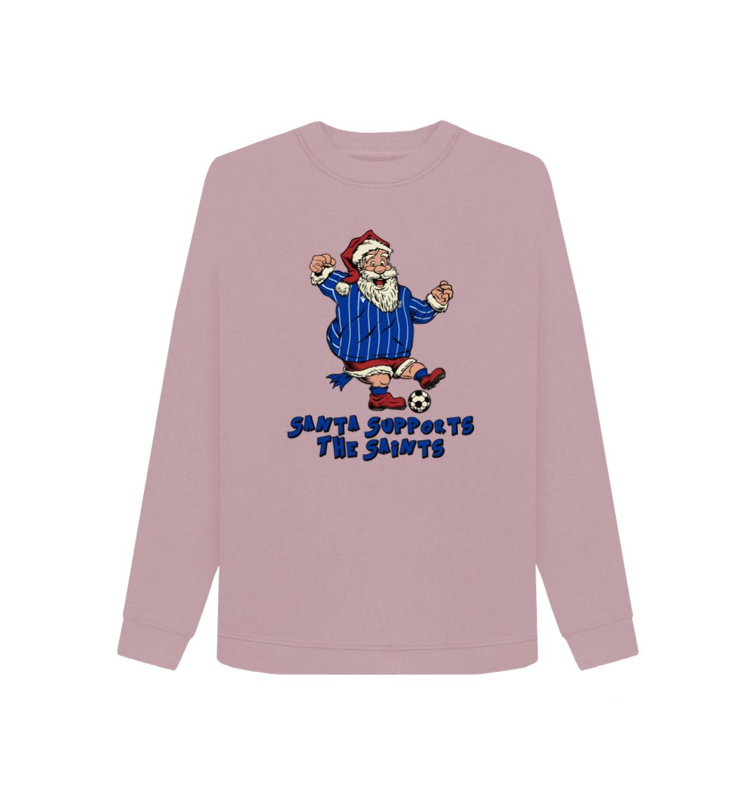 Mauve St Johnstone Women's Santa Jumper