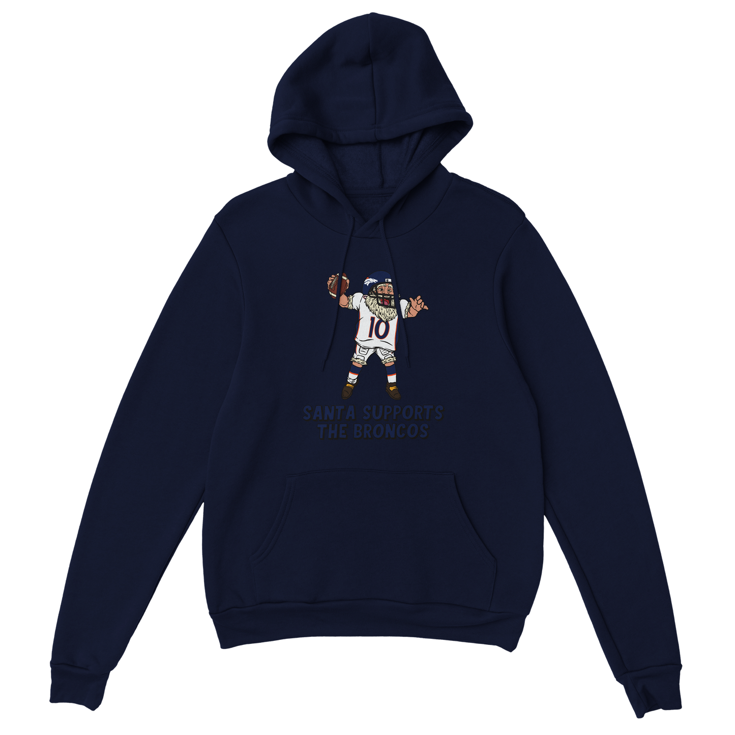 Denver Broncos Unisex Pullover Santa Hoodie