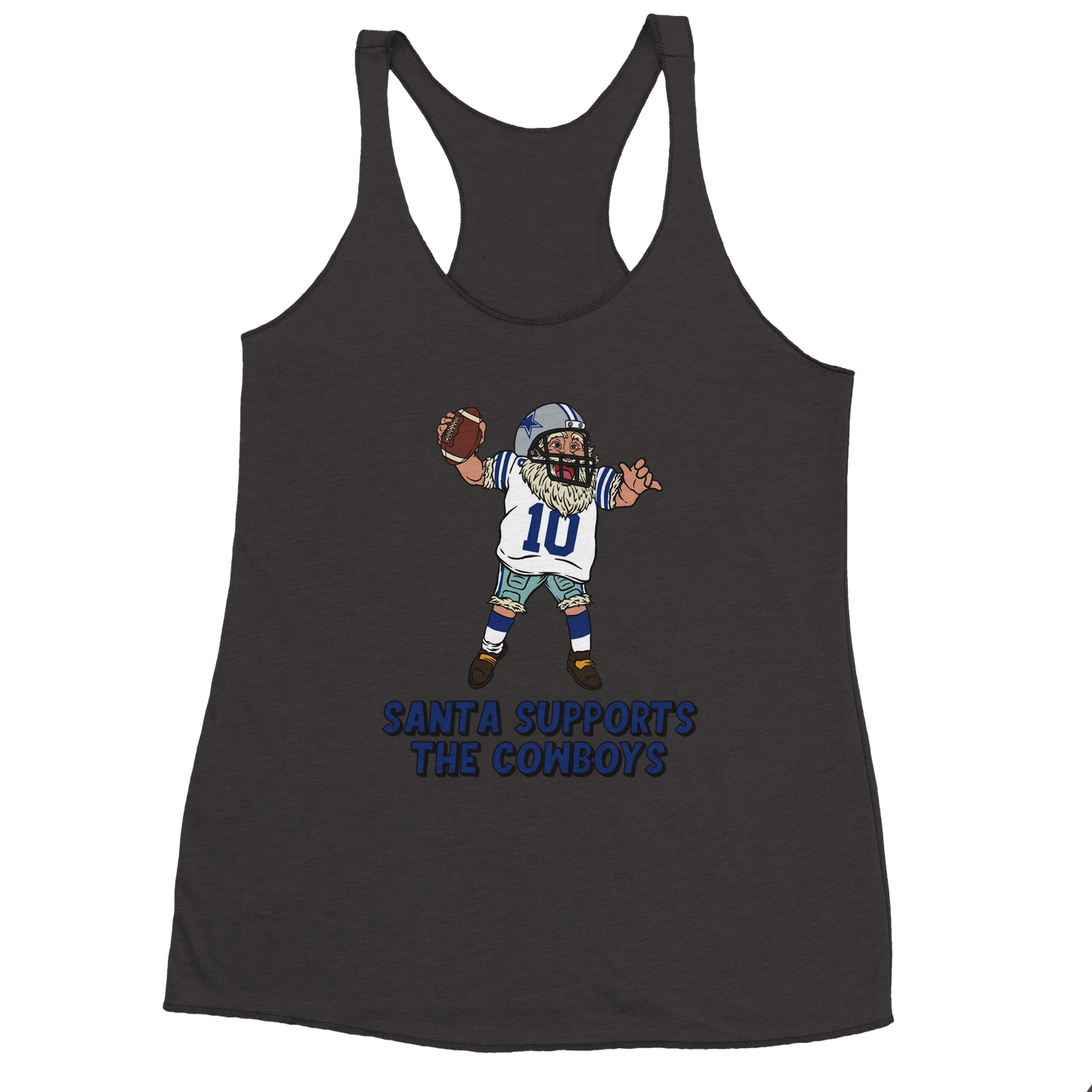 Dallas Cowboys Women's Racerback Santa Tank Top