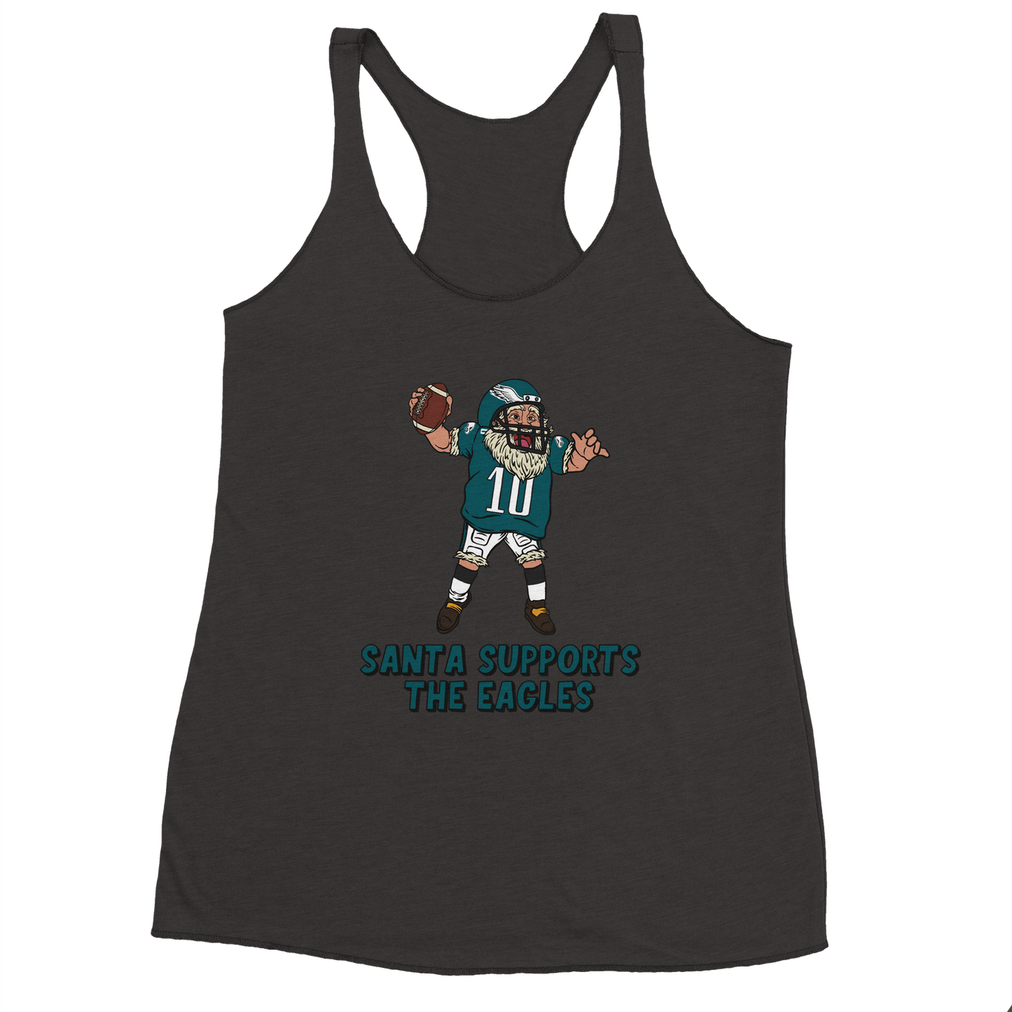 Philadelphia Eagles Women's Racerback Santa Tank Top