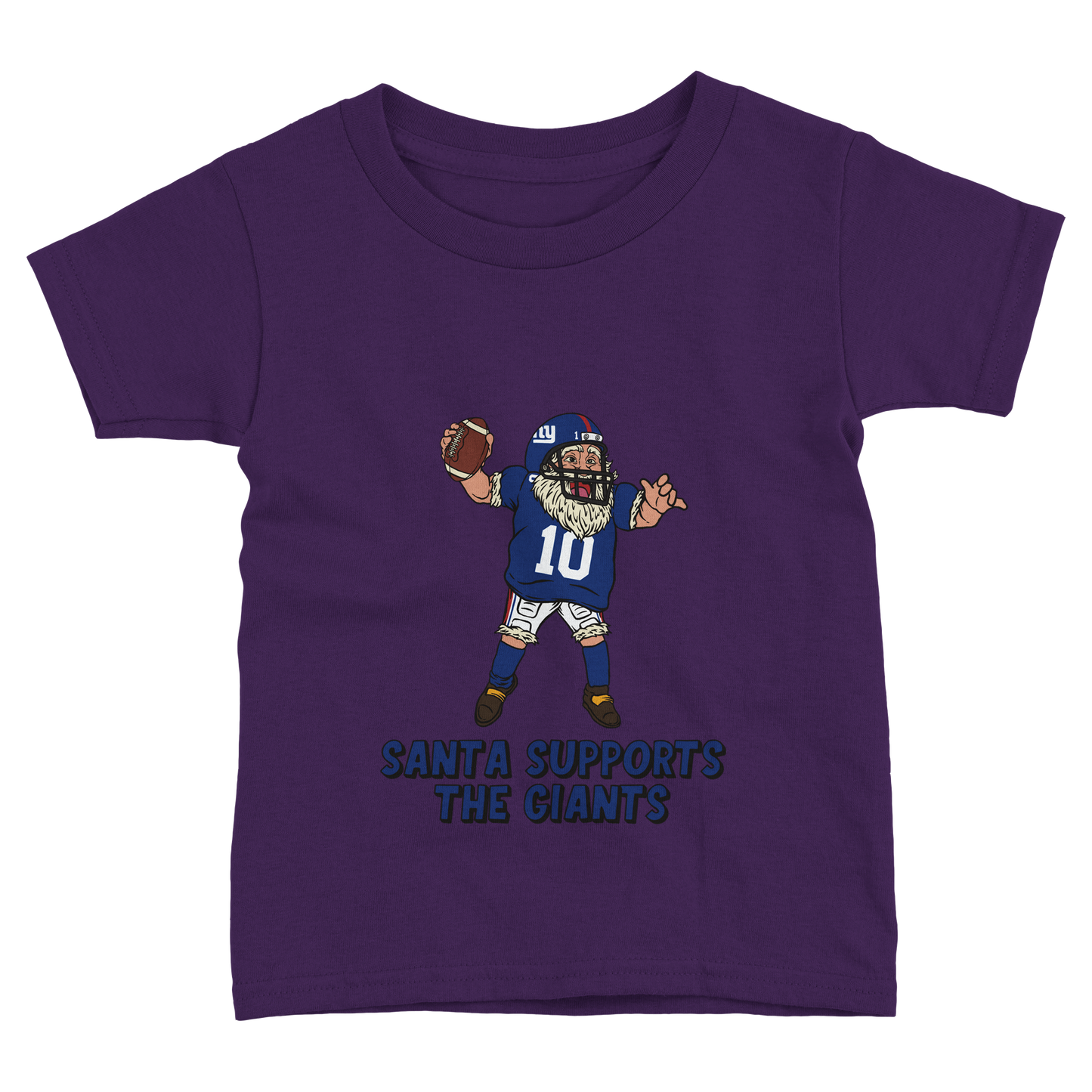 New York Giants Toddler Fine Jersey Santa T-Shirt