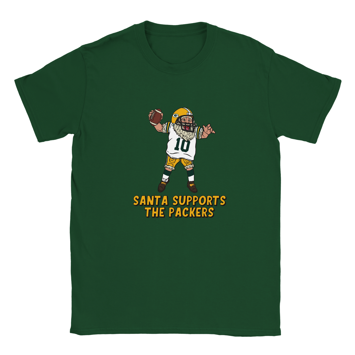 Green Bay Packers Kids Crewneck Santa T-shirt