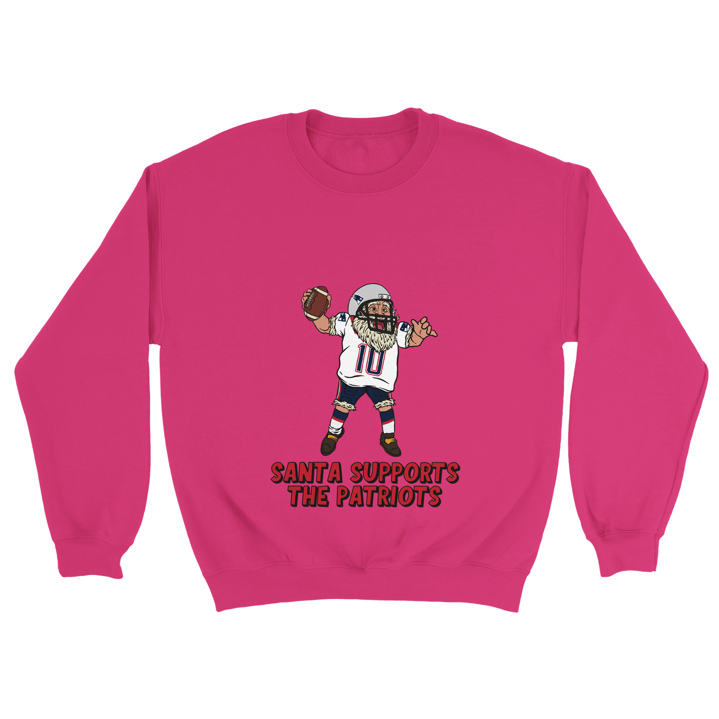 New England Patriots Unisex Crewneck Santa Sweatshirt