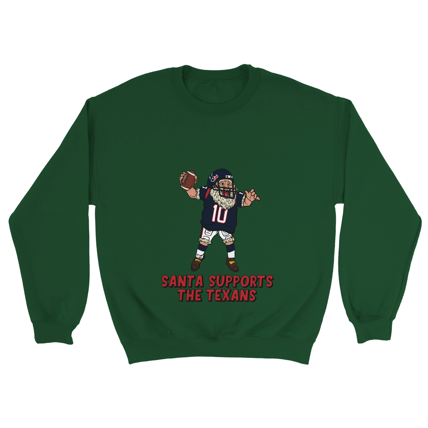 Houston Texans Unisex Crewneck Santa Sweatshirt