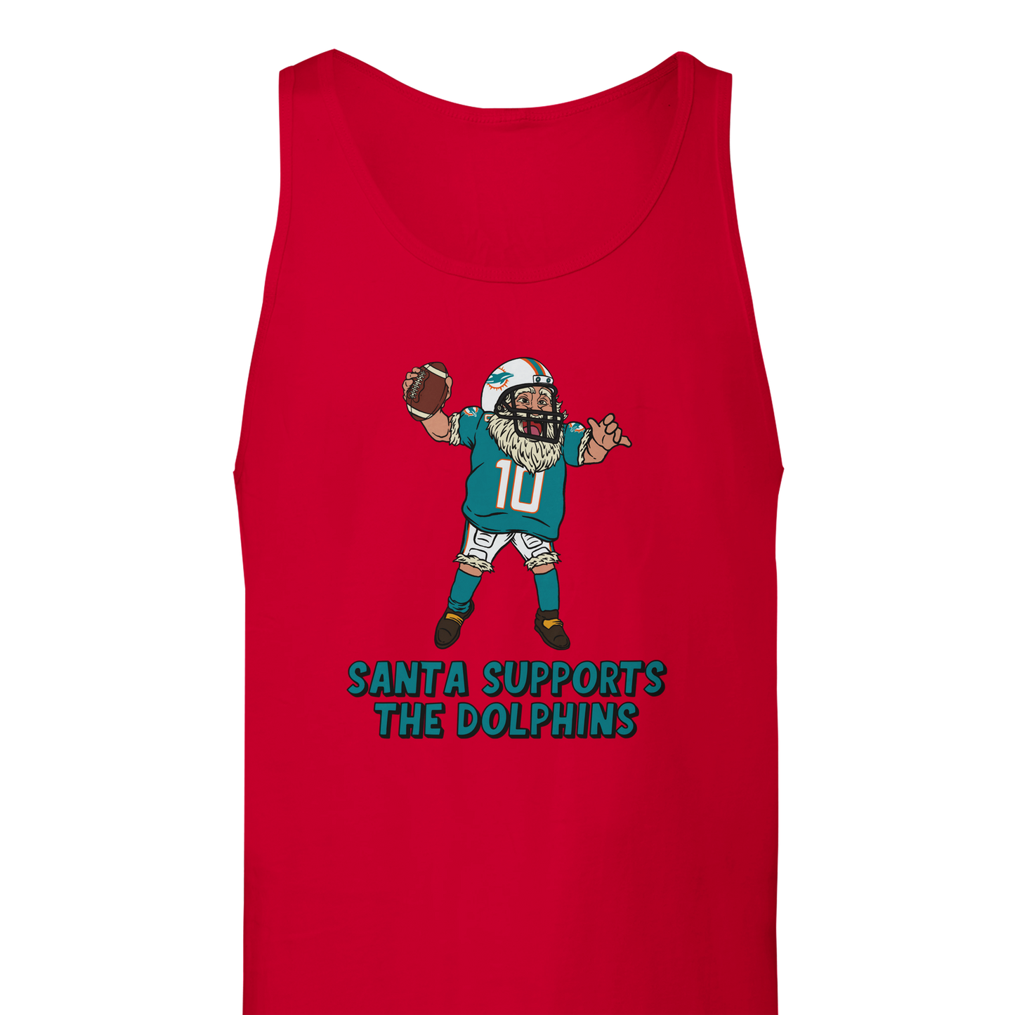 Miami Dolphins Unisex Santa Tank Top