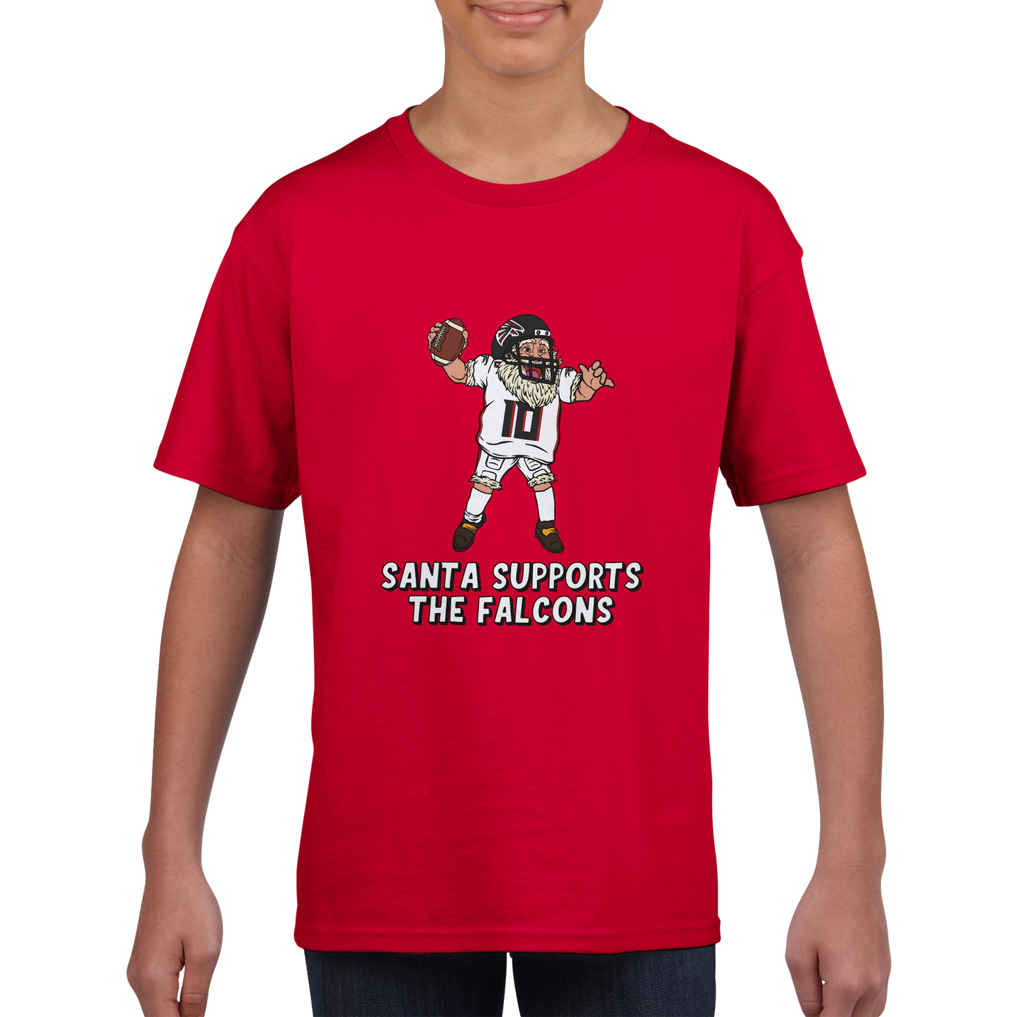 Atlanta Falcons Kids Crewneck Santa T-shirt