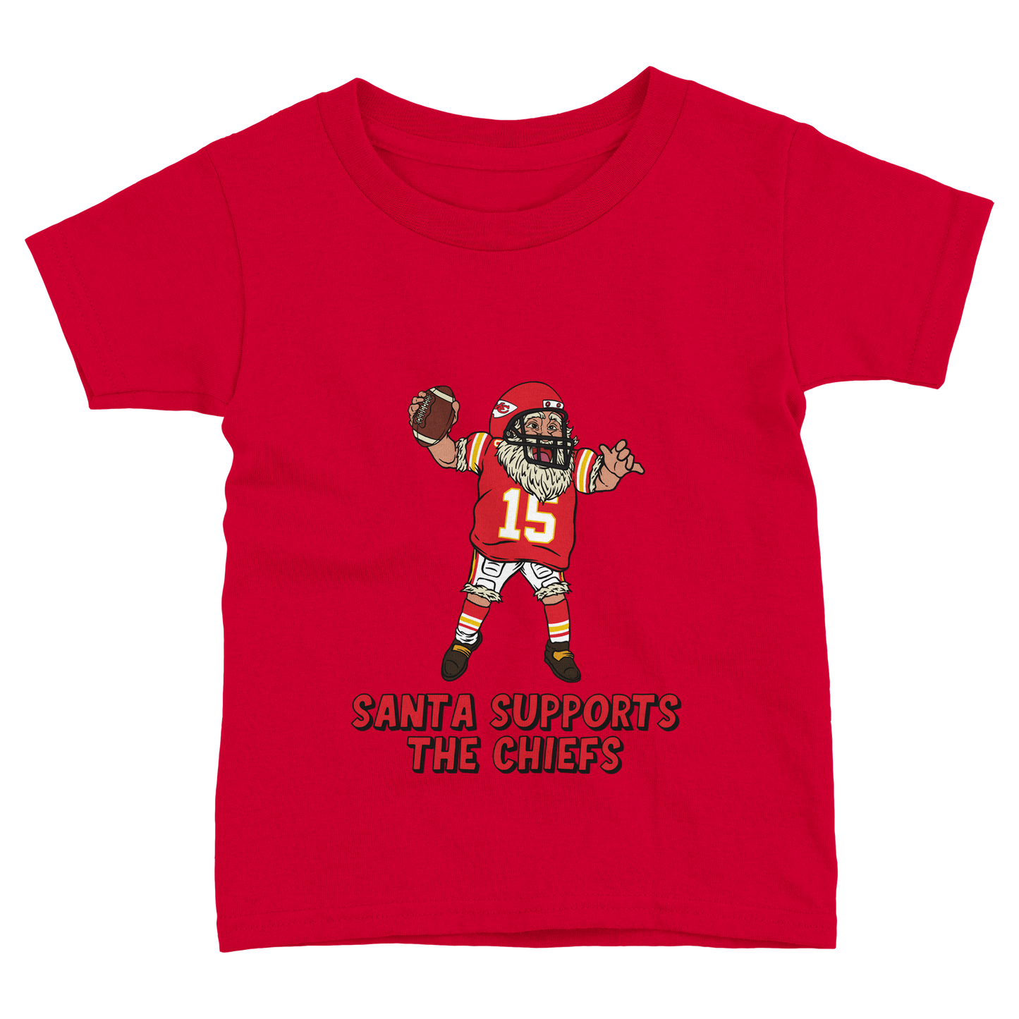 Kansas City Chiefs Toddler Fine Jersey Santa T-Shirt