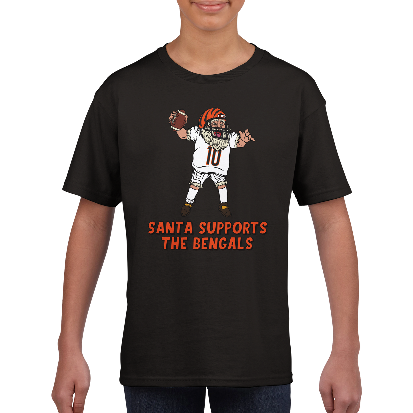 Cincinnati Bengals Kids Crewneck Santa T-shirt