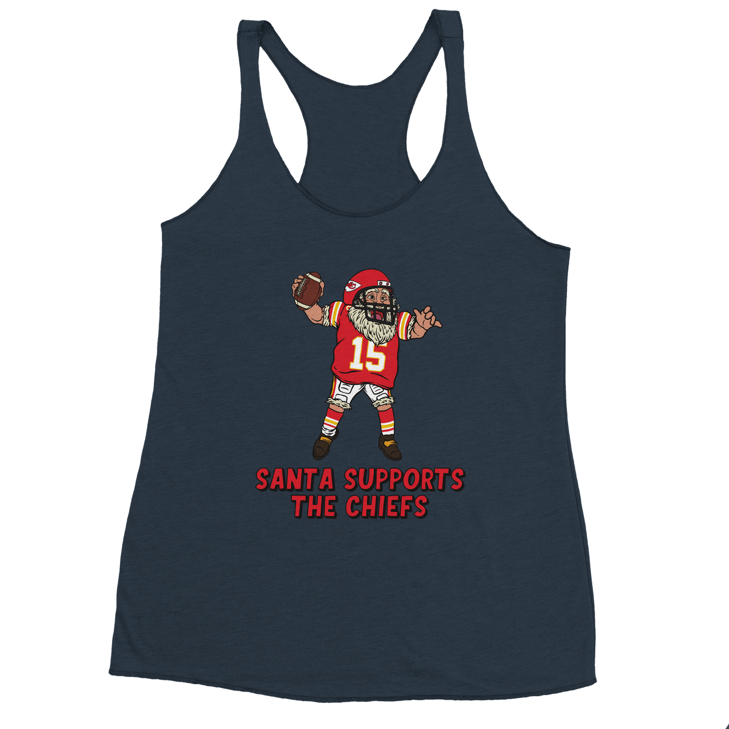 Kansas City Chiefs Women's Racerback Santa Tank Top