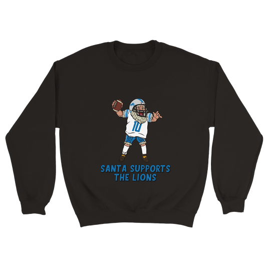 Detroit Lions Unisex Crewneck Santa Sweatshirt