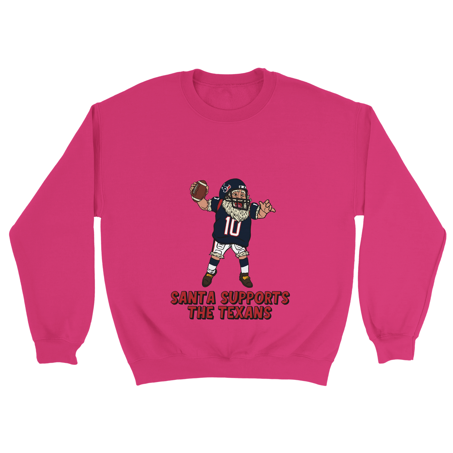 Houston Texans Unisex Crewneck Santa Sweatshirt