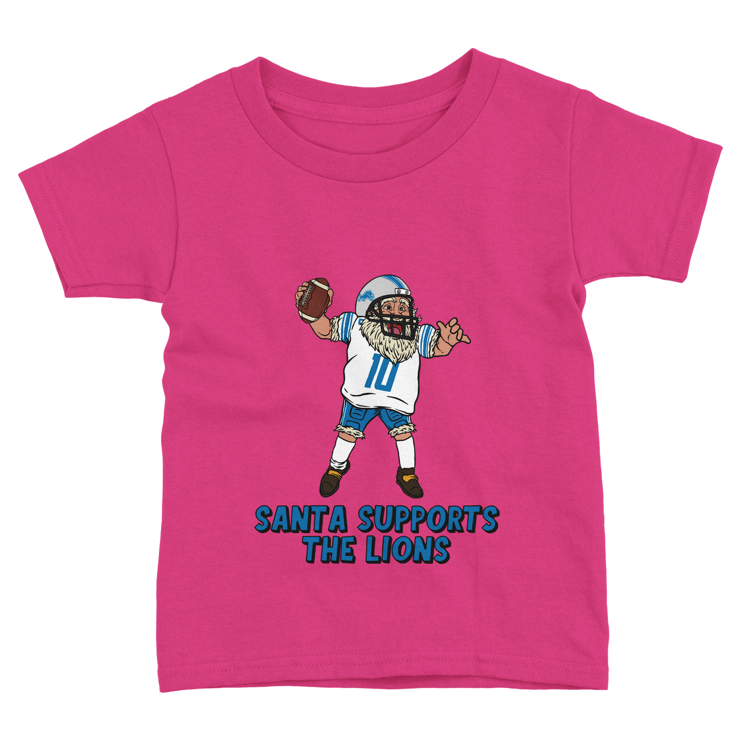 Detroit Lions Toddler Fine Jersey Santa T-Shirt