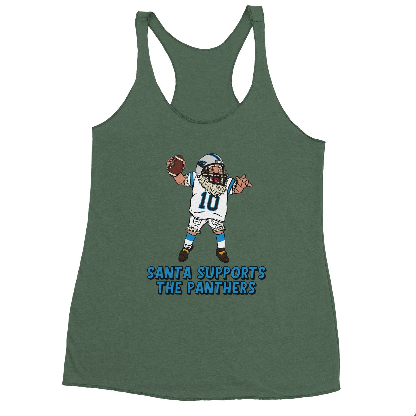 Carolina Panthers Women's Racerback Santa Tank Top