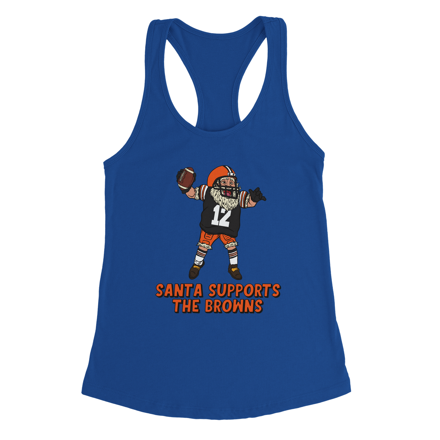 Cleveland Browns Women's Santa Racerback Tank