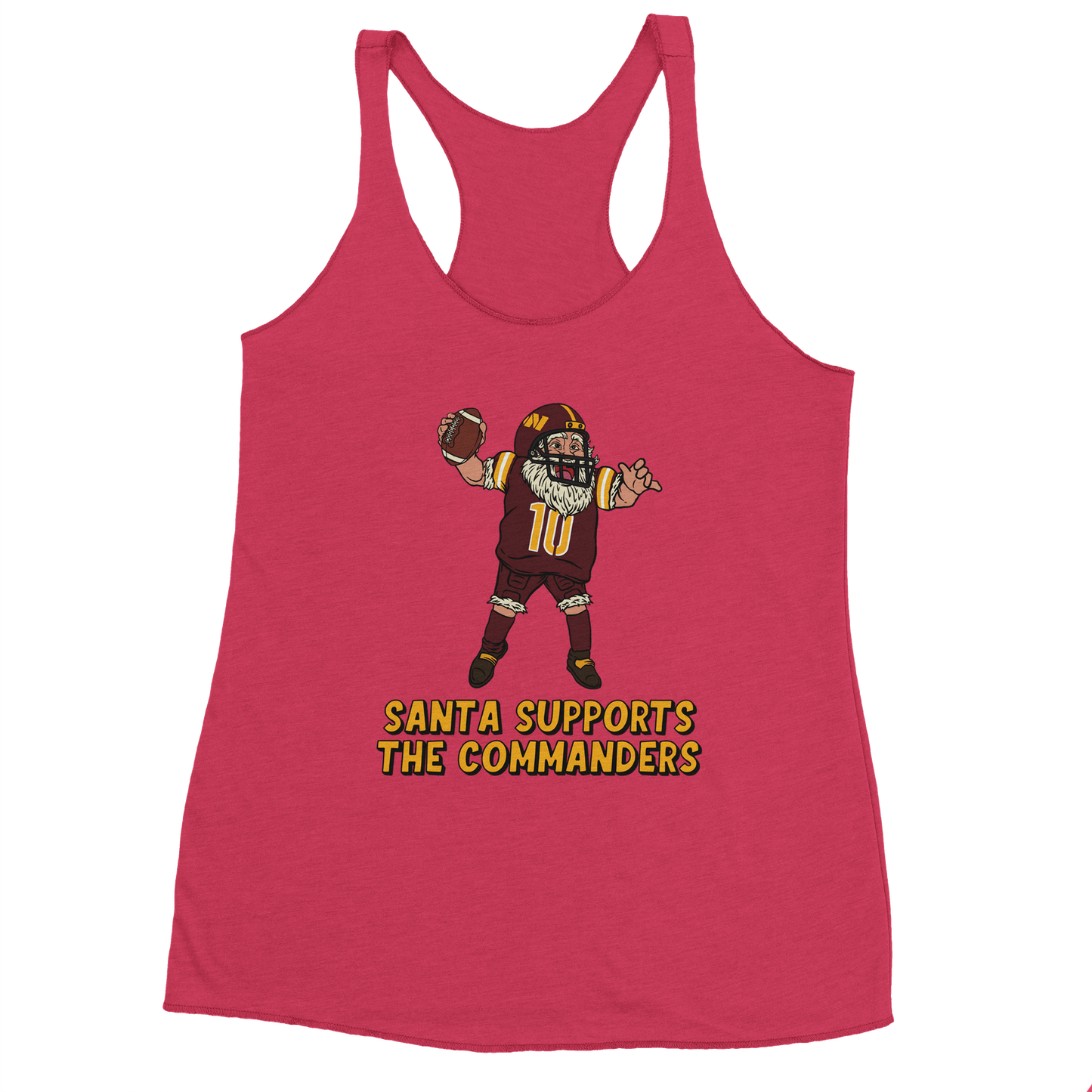 Washington Commanders Women's Racerback Santa Tank Top