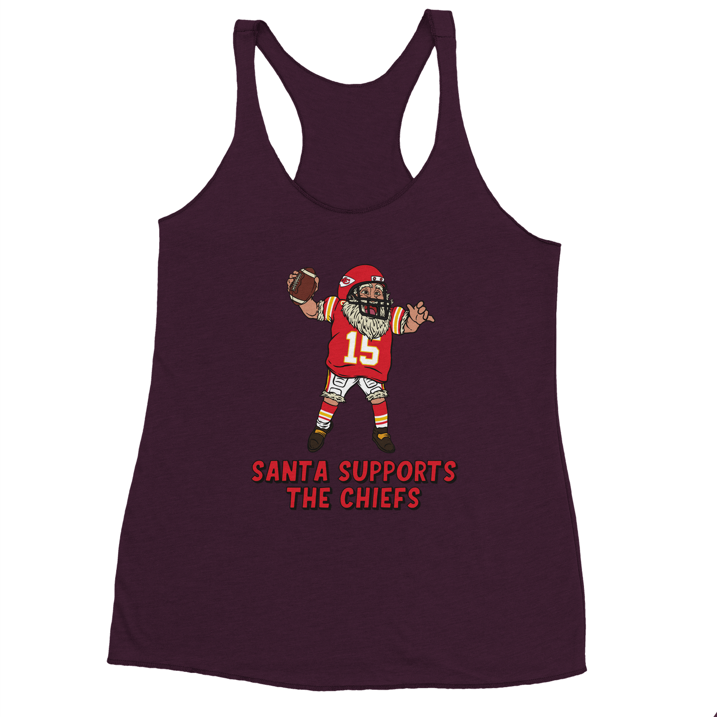 Kansas City Chiefs Women's Racerback Santa Tank Top