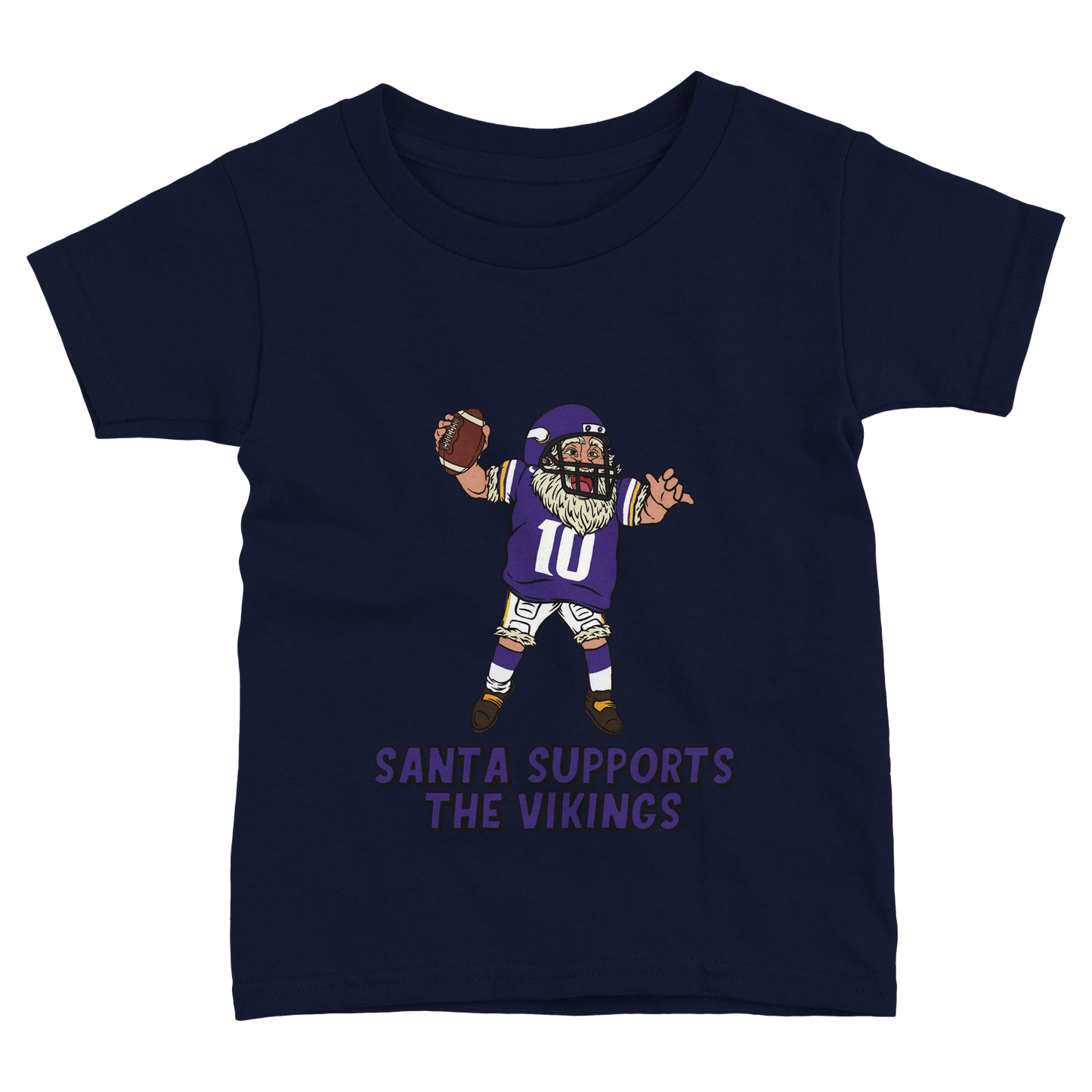 Minnesota Vikings Toddler Fine Jersey Santa T-Shirt