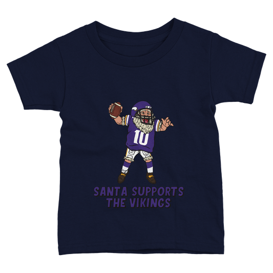 Minnesota Vikings Toddler Fine Jersey Santa T-Shirt