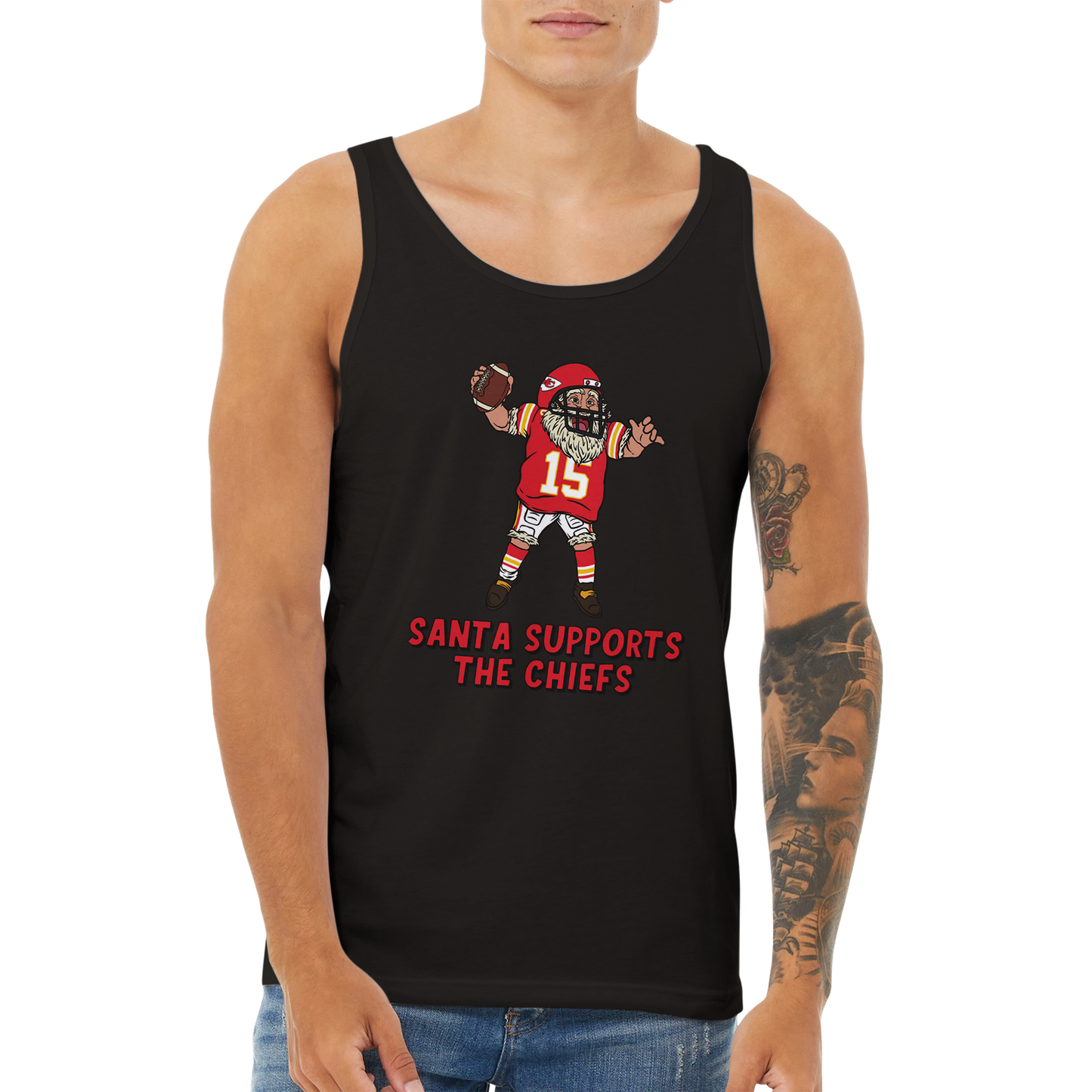 Kansas City Chiefs Unisex Santa Tank Top