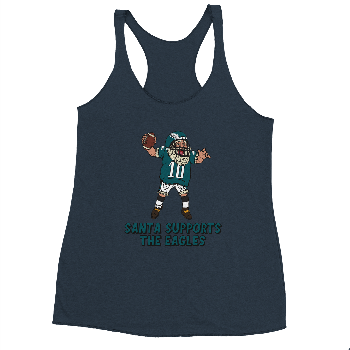 Philadelphia Eagles Women's Racerback Santa Tank Top