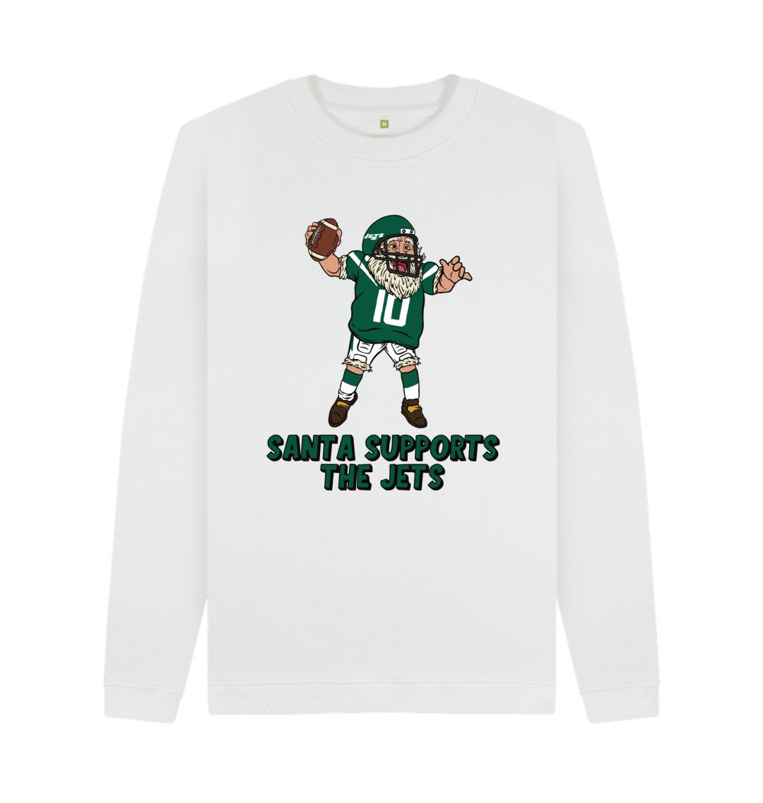 White New York Jets Premium Men's Santa Jumper