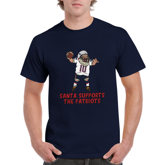 New England Patriots Unisex Crewneck Santa T-shirt