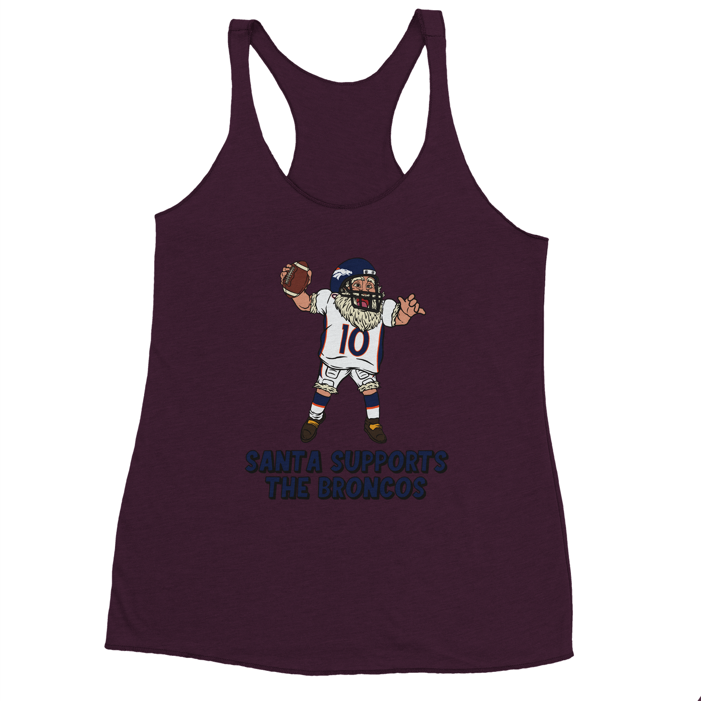 Denver Broncos Women's Racerback Santa Tank Top