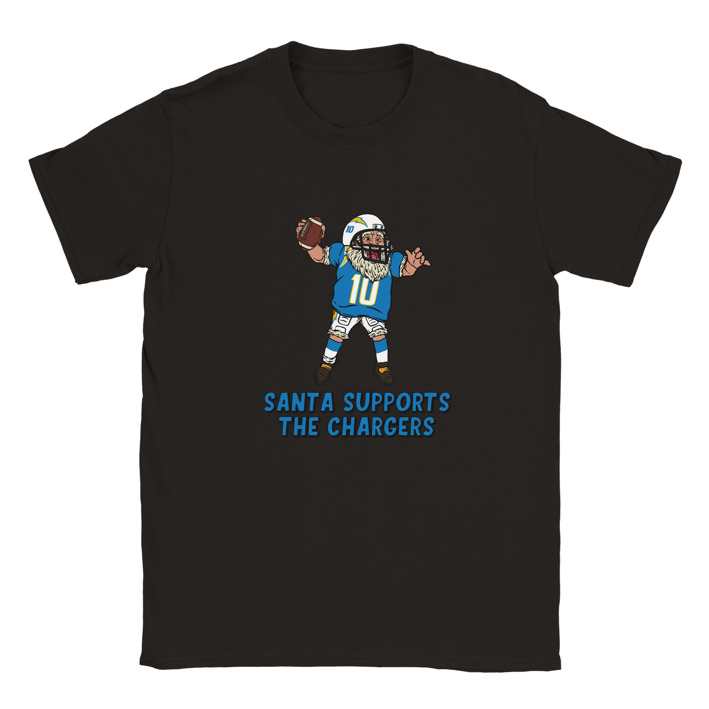 Los Angeles Chargers Kids Crewneck Santa T-shirt